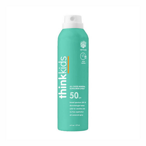 Thinkbaby, Kids SPF 50 All Sheer Mineral Sunscreen Spray, 6 Oz