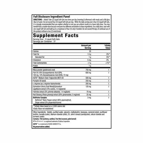 Irwin Naturals, Next Level Steel Libido X2 Maca & L-Arginine, 75 Softgels