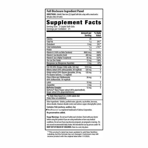 Irwin Naturals, Vision Sharp Multi-Nutrient Eye Health, 42 Softgels