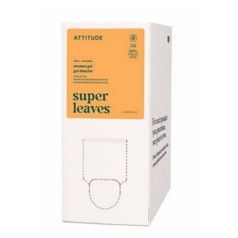Attitude, Super Leaves Shower Gel Energizing Orange Leaves, 2 Litre