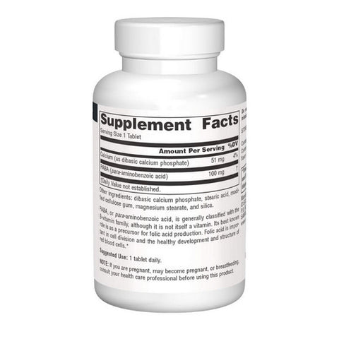 Source Naturals, PABA, 100 mg, 100 Tabs