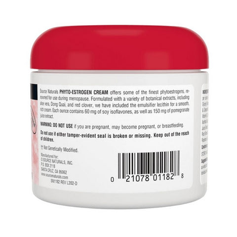 Source Naturals, Phyto-Estrogen Cream, Cream 4 Oz