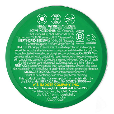 Badger Balm, Anti-Bug Balm Tin, 2 Oz