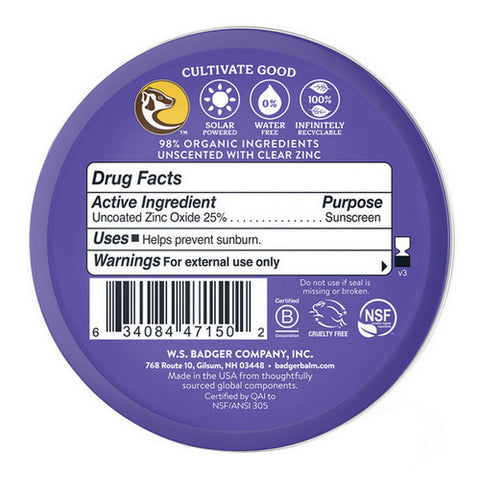 Badger Balm, SPF 50 Adventure Sport Mineral Sunscreen, 2.4 Oz