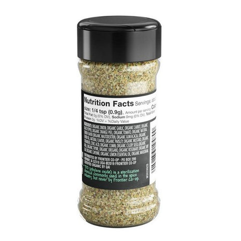 Frontier Coop, Organic Salt Free All Purpose Seasoning, 2.5 Oz