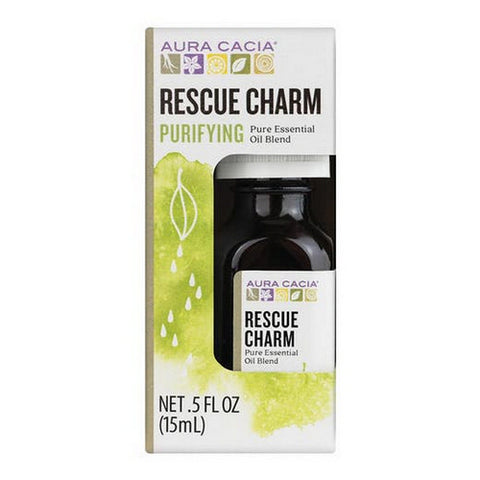 Aura Cacia, Rescue Charm Essential Oil Blend Boxed, 0.5 Oz
