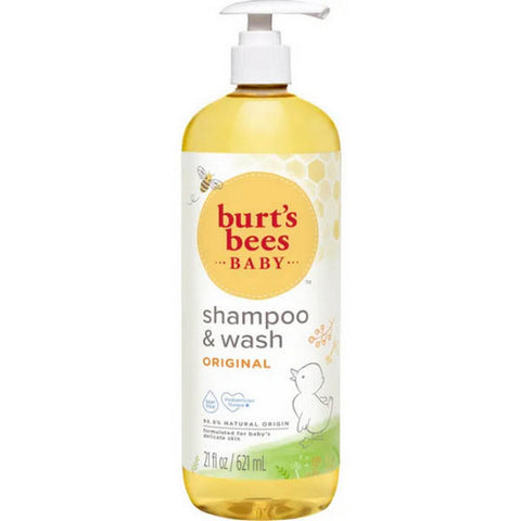 Burts Bees, Baby Bee Tear Free Shampoo And Wash with Pump, 21 Oz