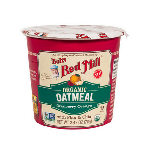 Bobs Red Mill, Organic Oatmeal Cranberry Orange Cups, 2.47 Oz