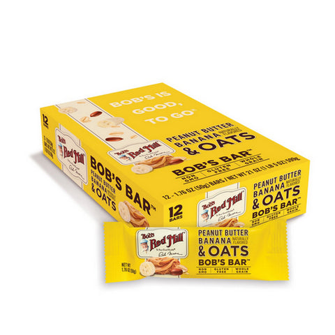 Bobs Red Mill, Peanut Butter Banana And Oats Better Bar, 12 Bars