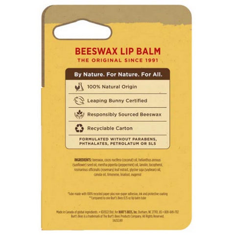 Burts Bees, Beeswax Lip Balm Paper Tube, 0.34 Oz