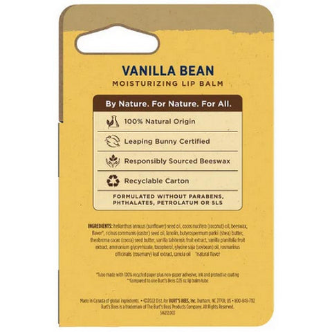 Burts Bees, Vanilla Paper Tube Lip Balm, 0.34 Oz