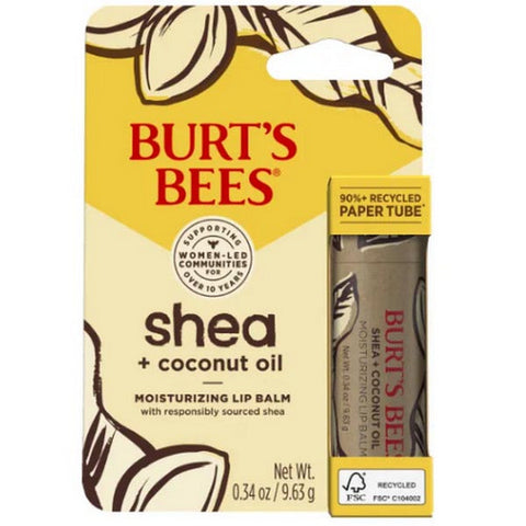 Burts Bees, Shea Coconut Oil Paper Tube Lip Balm, 0.34 Oz