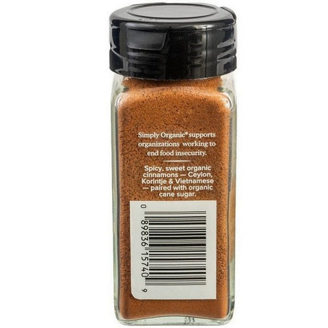 Simply Organic, Organic Spice Right Cinnamon Sugar Trio, 3.1 Oz