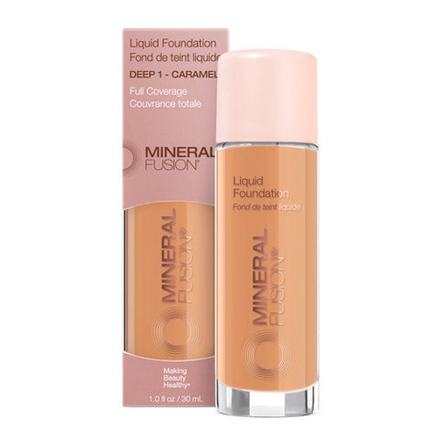 Mineral Fusion, Deep 1 Caramel Liquid Foundation, 1 Oz