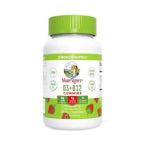 MaryRuth's, D3 plus B12 Gummies, 60 Count