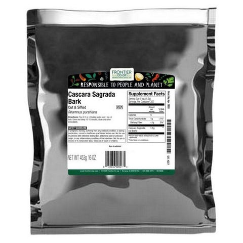 Frontier Coop, Aged Cascara Sagrada Bark Cut & Sifted, 1 Lb