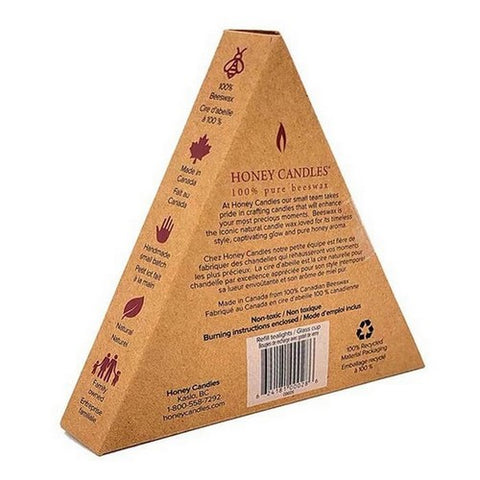 Honey Candle Co., Beeswax Tea Lights with Glass Holder, 1 Count