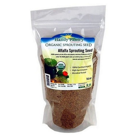 Handy Pantry, Organic Alfalfa Sprouting Seeds, 16 Oz