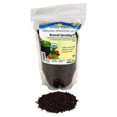 Handy Pantry, Broccoli Organic Sprouting Seeds, 16 Oz