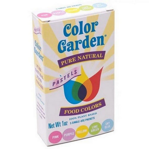 Color Garden, Pure Natural Food Colors Pastels, 5 Count