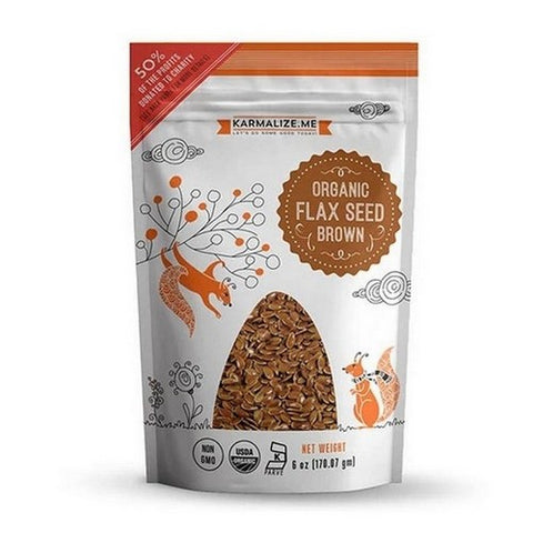 Karmalize.Me, Brown Organic Flax Seed, 6 Oz