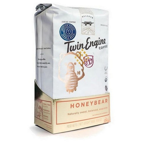 Twin Engine Coffee, Organic Honey Bear Edition Whole Bean Coffee, 10.5 Oz