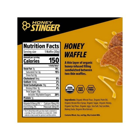 Honey Stinger, Organic Honey Waffles Box, 1.06 Oz