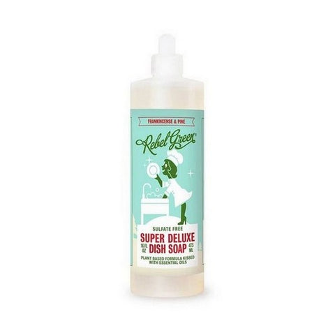 Rebel Green, Super Deluxe Dish Soap Frankincense Pine, 16 Oz