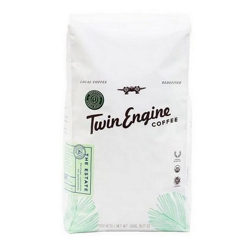 Twin Engine Coffee, Organic Estate Breakfast Whole Bean Coffee, 2.2 lb