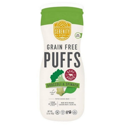 Serenity Kids, Kids Grain Free Puffs Broccoli And Spinach, 1.5 Oz