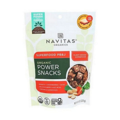 Navitas Organics, Peanut Butter and Jelly Power Snacks, 8 Oz