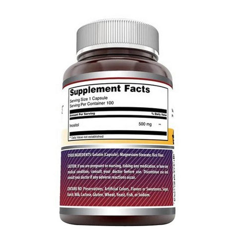 Amazing Nutrition, Amazing Formulas Inositol, 500 mg, 100 Caps