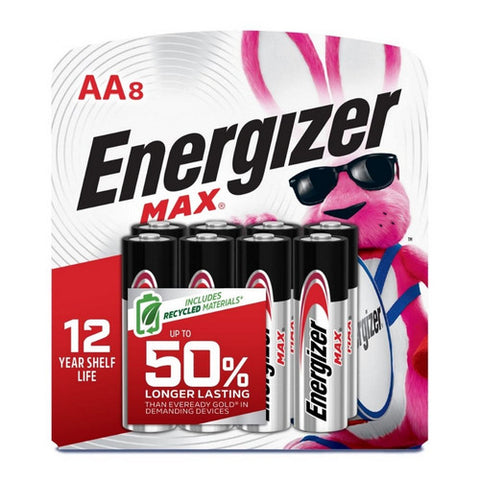 Energizer, Max AA Alkaline Batteries, 8 Each