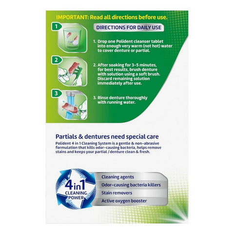 Polident, 3 Minute Daily Cleanser, 120 Tabs
