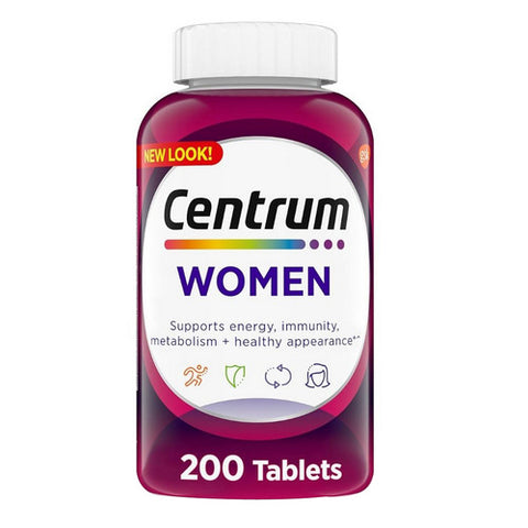 Centrum, Women Multivitamin And Multimineral Supplements, 200 Tabs