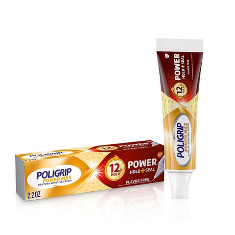 Poligrip, Power max Denture Adhesive Cream, 2.2 Oz