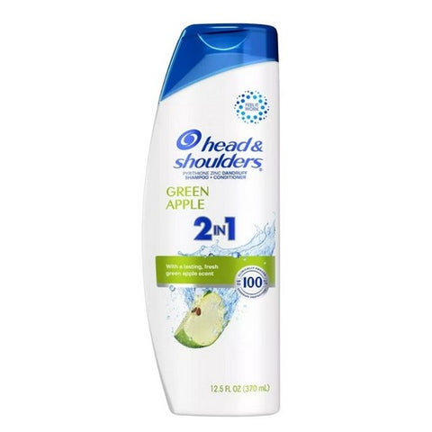 Head & Shoulders, Green Apple 2 In 1 Dandruff Shampoo And Conditioner, 12.5 Oz