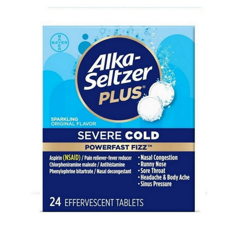 Original Severe Cold Sparkling 24 Tabs by Alka-Seltzer