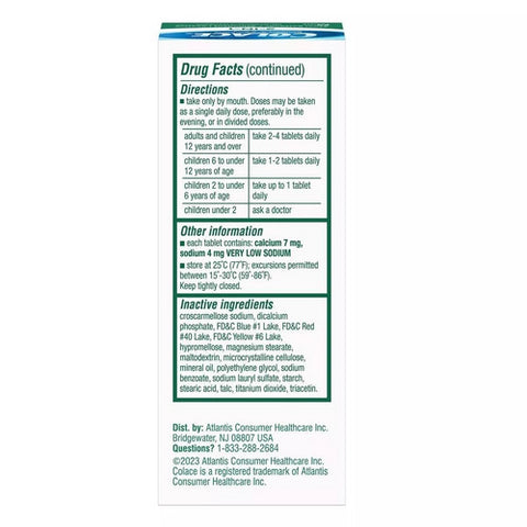 Colace, 2 In 1 Stool Softener Plus Stimulant Laxative, 60 Tabs