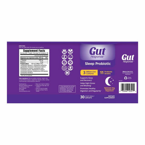 Gut Response, GUT Response Sleep Probiotic, 30 Capsule