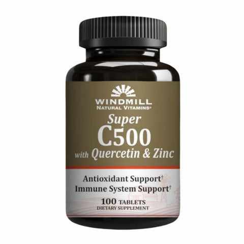 Windmill, Super C 500 With Quercetin And Zinc, 100 Tablets