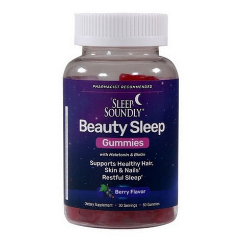 Sleep Soundly, Sleep Soundly Beauty Sleep, 60 Gummies
