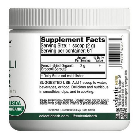 Eclectic Herb, Broccoli Sprouts Powder, 122 Grams