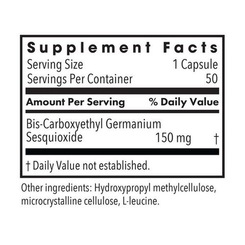 Nutricology/ Allergy Research Group, Organo-Germanium Ge-132, 50 Veg Caps