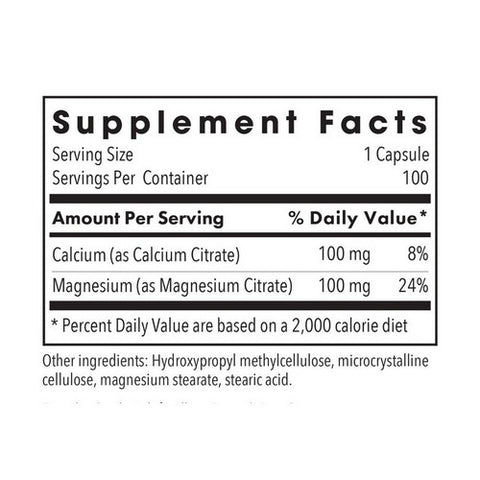 Nutricology/ Allergy Research Group, Calcium Magnesium Citrate, 100 Veg Caps