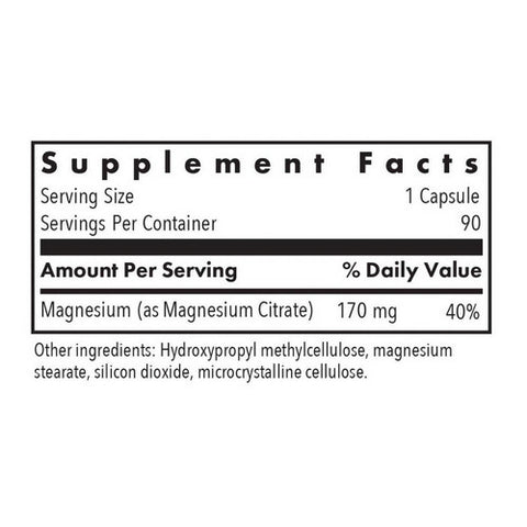 Nutricology/ Allergy Research Group, Magnesium Citrate, 90 Veg Caps