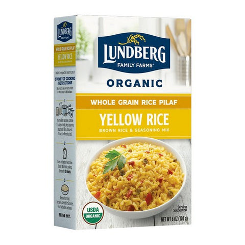 Lundberg, Organic Whole Grain Yellow Rice, 6 Oz (Case Of 6)