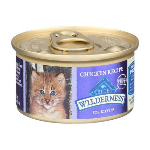 Blue Buffalo, Wilderness High Protein Kitten Pate Wet Cat Food With Chicken Recipe, 3 Oz (Case Of 24)