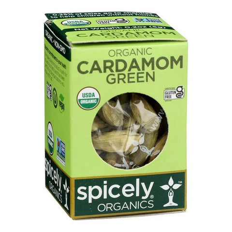 Spicely Organics, Organic Cardamom Pods Green, 0.2 Oz (Case Of 6)