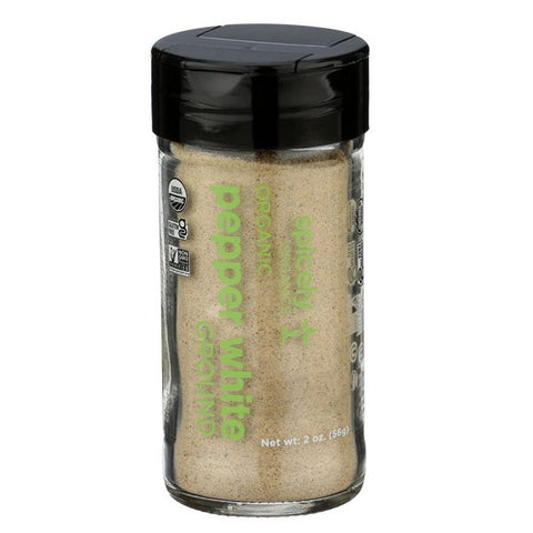 Spicely Organics, Organic Peppercorn White Ground, 2 Oz (Case Of 3)